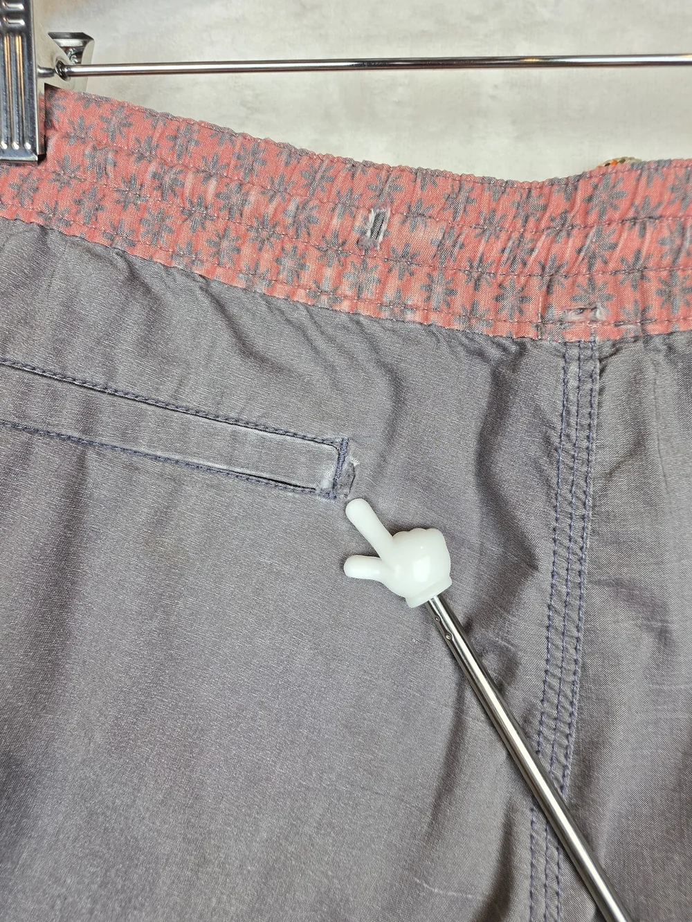Howler Brothers‎ Swim Shorts Mens 34 Gray Coral Print Waist Drawstring Trunks